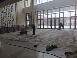 南京伊洁特斯环境科技有限公司完成和善园瓷砖抛光 大理石养护 园区路面修复 瓷砖美缝 PVC清洗打蜡项目